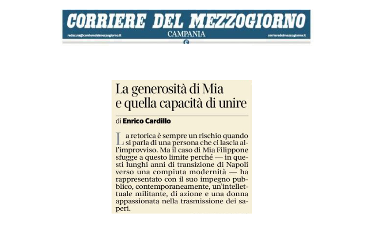 L’intervento di Enrico Cardillo, direttore di Stoà, sul Corriere del Mezzogiorno del 19 luglio